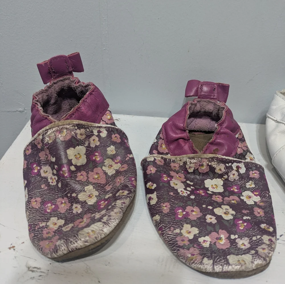Robeez Lot Of‎ 3 Leather Baby First Walker Shoes Size 12-24mo